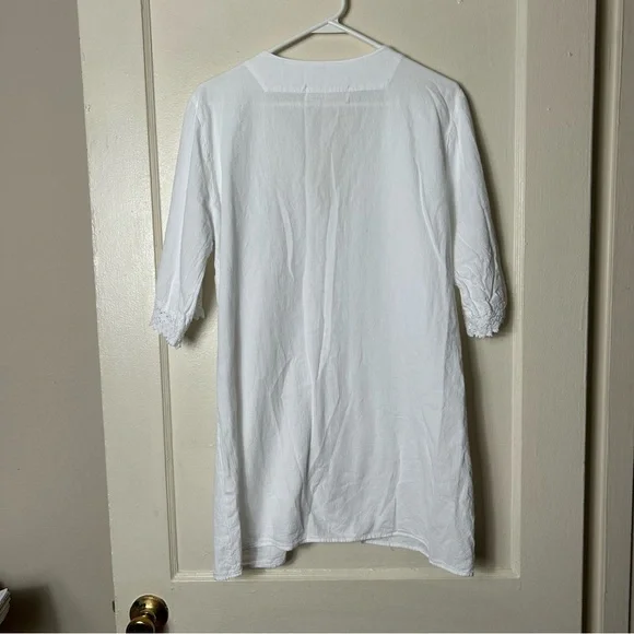 Seaspice Resort wear white crochet peruvian cotton coverup dress S - Picture 8 of 10